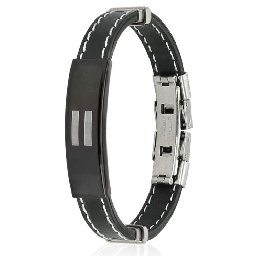 Rubber/Steel Equality Bracelet